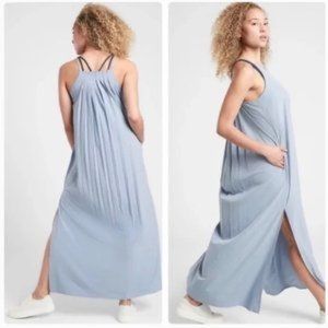 Athleta Hayes Pleated Maxi Dress
